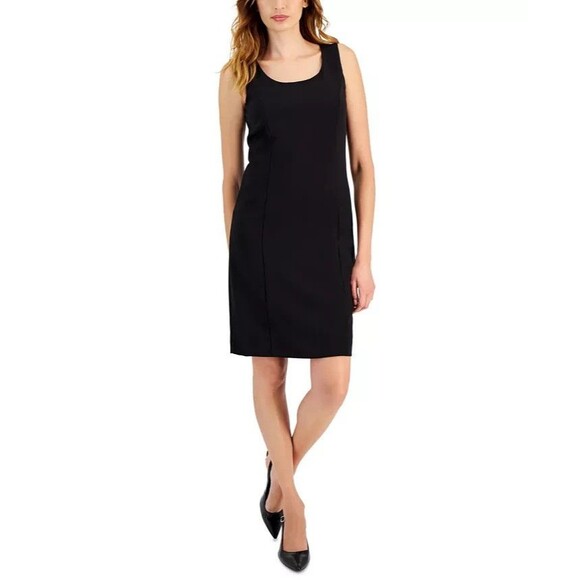 Tahari ASL Women’s Scoop-Neck Sheath Dress, Black, 8 - Picture 1 of 1